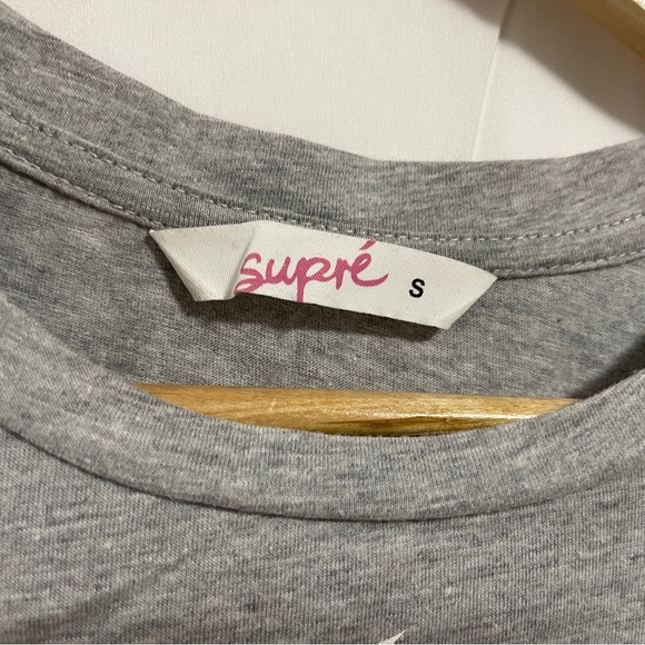 SUPRÉ Grey cropped t shirt - Picture 4 of 4